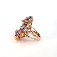 Inel cu safire multicolore, diamante Inel cu safire multicolore, diamante