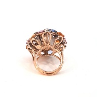 Inel cu safire multicolore, diamante Inel cu safire multicolore, diamante