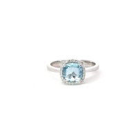 Inel cu acvamarin si diamante Inel cu acvamarin si diamante