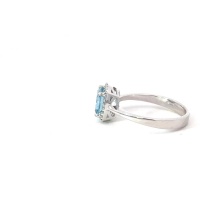 Inel cu acvamarin si diamante Inel cu acvamarin si diamante