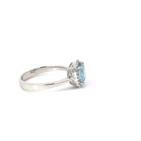 Inel cu acvamarin si diamante Inel cu acvamarin si diamante